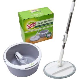 3M Scotch-Brite T6 Single Bucket Spin Mop with 1 Refill 1X1 TR066 XA006515267