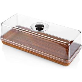 EVELIN BREAD & CAKE SERVING TRAY- W/COVER 10502M