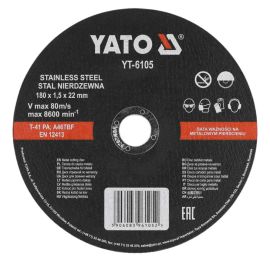 Yato Inox Cutting Disc 180x1.5x22mm YT-6105