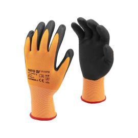 Yato Working Gloves Touchscreen Finger Nylon/Nitrylit Orange 10" YT-74756