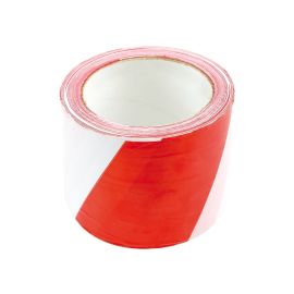 Vorel Warning Tape Red/White 75mmx100m 75233