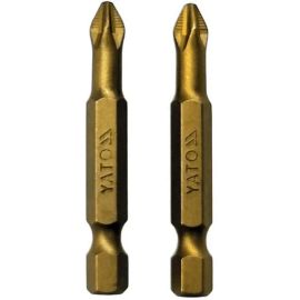 Yato Screwdriver Bits 1/4"x50mm PZ2 TiN 2pcs/card YT-77954