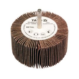 Yato Flap Wheel With Shaft 80x40x6mm Grit:60 Brown Color YT-83382