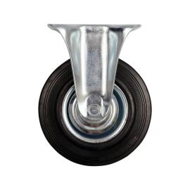 Vorel Fixed Caster with Black Rubber 200mm 87307