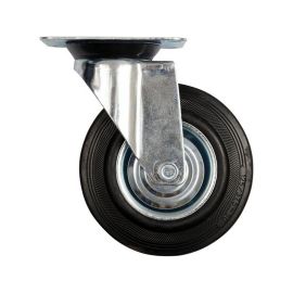 Vorel Swivel Caster w/Black Rubber 75mm 87311