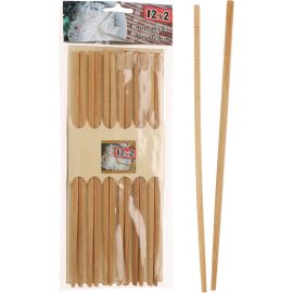 Chopsticks Bamboo 12 Pair 2Asstd 159001200