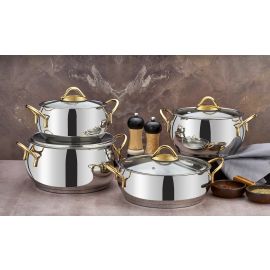 SEVVAL 8 PCS COOKING SET - GOLD  (S-1374)