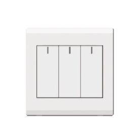 Milano Switch 3Gang 2Way 16A Metallic White 