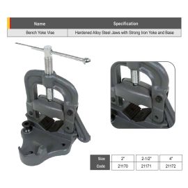 Starex Bench Yoke Vise 4" Sanding Finish Colour Box