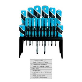 Screwdriver Sets 18pcs(10pcs Precision+8pcs SD) WithStand 3 Colour Hndl D/B Starex