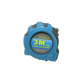 Starex Measuring Tape 7.5mx25mm Rubber Grip White Blade 3 Stop D/Blister