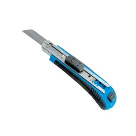 Utility Knife 18mm with 5pcs Blade Blue/Grey ABS/TPR Handle Starex Brand