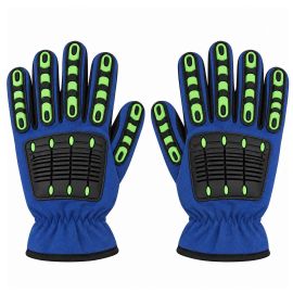 Starex Safety Gloves Double Layer Shock Proof+Back Finger Protection Black+Yellow color ST22386