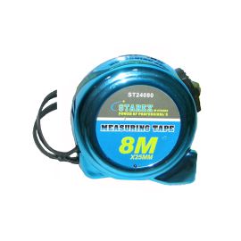 Starex Measuring Tape 8mx25mm Blue Oxide/Grey Inch/Cms Yellow Blade