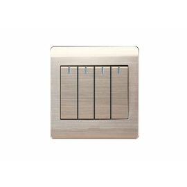 Milano Switch 4Gang 2Way 16A Brushed Gold 210800100025