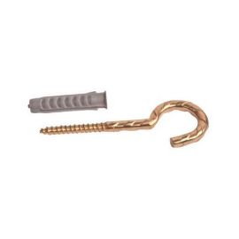 Fischer Nylon Expansion Fixing Plug W/Half Rnd Hooks Brass SX 8 RHM B 2Pcs 90907/507942