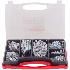 Fischer SOS BOX - FU + S Plugs + Screws Various sizes 360Pcs 533629