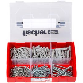 Fischer FIXTAINER - SX Plugs + Screws Various Sizes 210pcs 534084