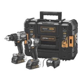 Dewalt Cordless Combi Drill + Impact Wrench Combo 18V Powerstack W/2 Battery & Charger MCLAREN Limited Edition DCK200ME2GT-GB