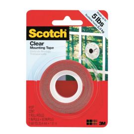 3M Double Sided M/Tape Clear 1" x 60" - 4010 (83332)