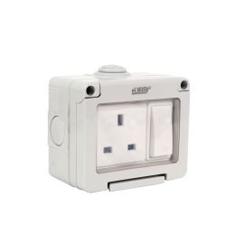 Elec Weatherproof Switch Socket 13A 1Gang KBCL4050WP Kedbrooke