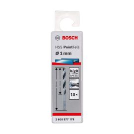 Bosch HSS Drill Bit 1.0mm 10Pcs/Pkt PoinTeQ 2608577178