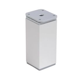Walteco Furniture Leg 40X40X100Mm, 50 Kg, Plastic, Optical Aluminium 50006