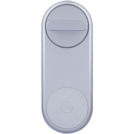 Yale Smart Lock - Linus Silver + Mounting Plate (Din Cylinder) + Door Sense + SSF Pack, QSG & Legal Pack #05/101200/SI