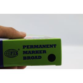 Permanent Marker Broad Black Per Dz FSMKPB04BK FIS