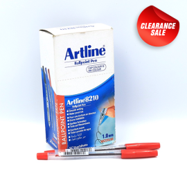 Artline Ball Pen Red 50Pcs ARBPAM8210RE 