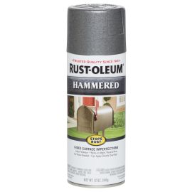 Spray Paint Stops Rust Hammered Finish Gray 12oz 7214830 Rust-Oleum