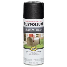 Spray Paint Stops Rust Hammered Finish Black 12oz 7215830 Rust-Oleum