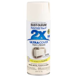 Spray Paint Painters Touch 2X Satin Heirloom White 12oz 249076 Rust-Oleum
