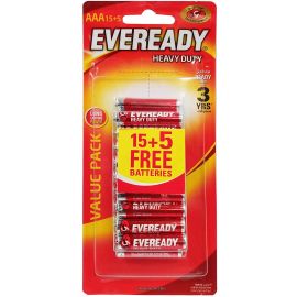 Eveready AA Heavy Duty Batteries 1015BP [15 + 5]