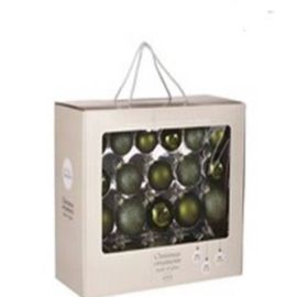HOUSE OF SEASONS Bauble Glass D. Green 42pcs