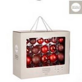 HOUSE OF SEASONS Bauble Glass Red 42pcs