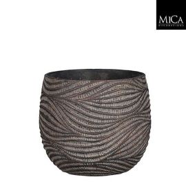 MICA Hendrick Pot Round Brown H20xD23.5cm