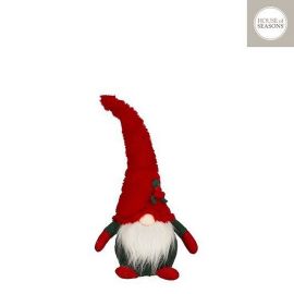 HOUSE OF SEASONS Decoration Gnome Red L15xW11xH35cm