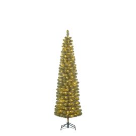 HOUSE OF SEASONS Charlton Pilar X-Mas Tree LED Green Warm White 120L Tips 280