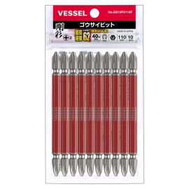 Vessel 485639 GS10P2110F  Double End "GOSAI" Bit Cross 2x110 mm 10pcs