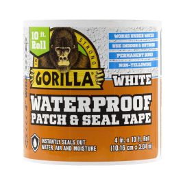 Gorilla Waterproof Patch & Seal Tape White 4" x 10Feet 101895