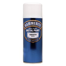 Hammerite Aerosol Spray Paint Smooth White 400ml