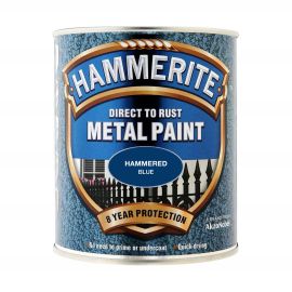 Hammerite Hammered Metal Paint Blue 750ml