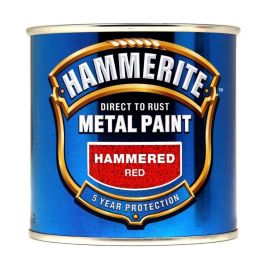 Hammerite Hammered Metal Paint Red 250ml