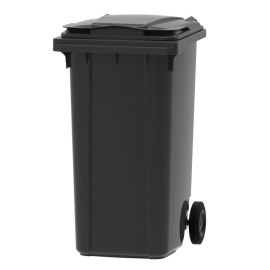 Garbage Bin W/Wheels 240Ltrs Black Contenur