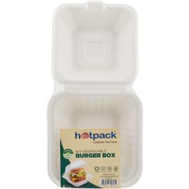 Hotpack Bio Degradable Burger Box 5Pcs HSMBDBB6 Hotpack