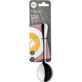 TEW 4PCS STAINLESS STEEL SOUP SPOONS   BST009