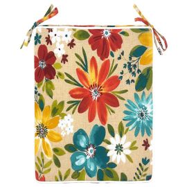 Flora Square Seat Cushion With Zipper Nsl22067