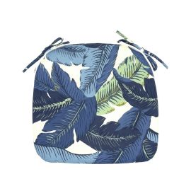 Midnight Leaves U Shape Chair Pad Nsl22044-Blu