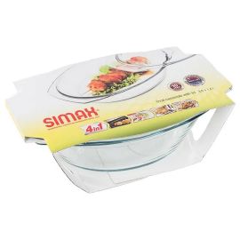 Simax - Oval CAsstderole With Lid 3+1.4Ltr-7136/7146-N